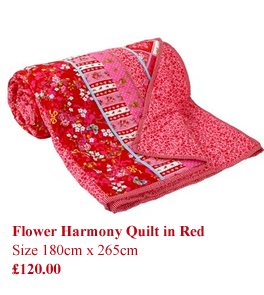 Flower Harmony Quilt in Red