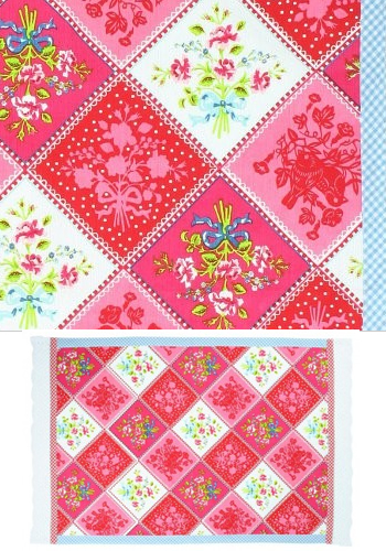 Pip Studio Roses For You Patch Tea Towel