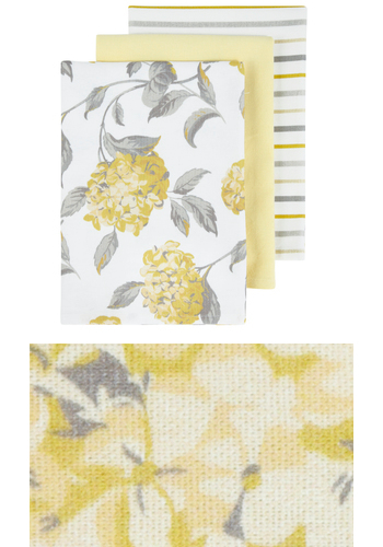 Hydrangea Set Of 3 Tea Towels