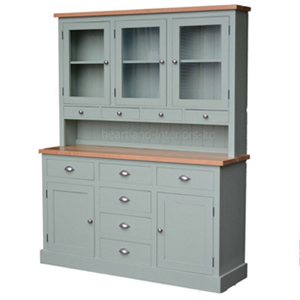 Solid Wood Dresser With Buffet Hutch Farrow Ball Painted Duck