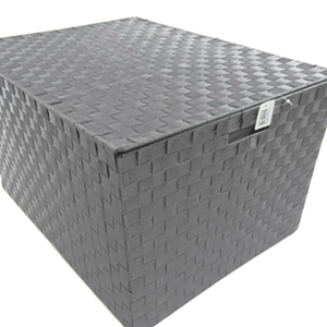 Large Storage Trunk in Grey, Matt Wicker, 70 x 53 x 49 cm