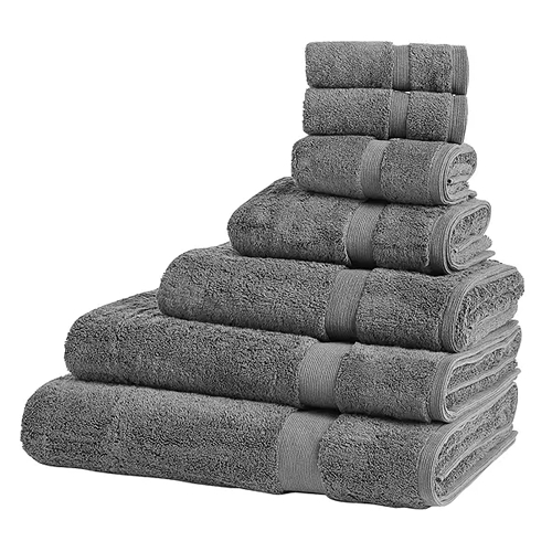 . Egyptian Cotton Face Cloth (Set of 2), Dark Steel Grey, Guest, Hand, Bath Towels, Bath Sheet