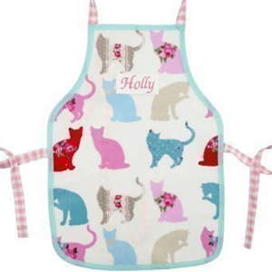 Cats Personalised Child's Oilcloth Apron, 2-5 year olds