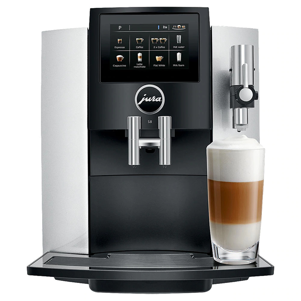JURA S8 Bean-to-Cup Coffee Machine, Silver